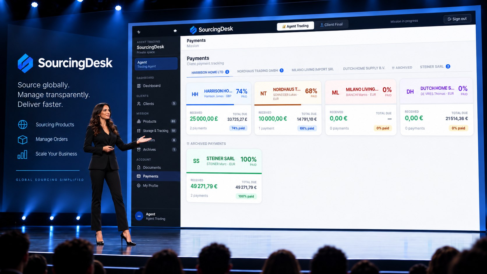 SourcingDesk — payment tracking