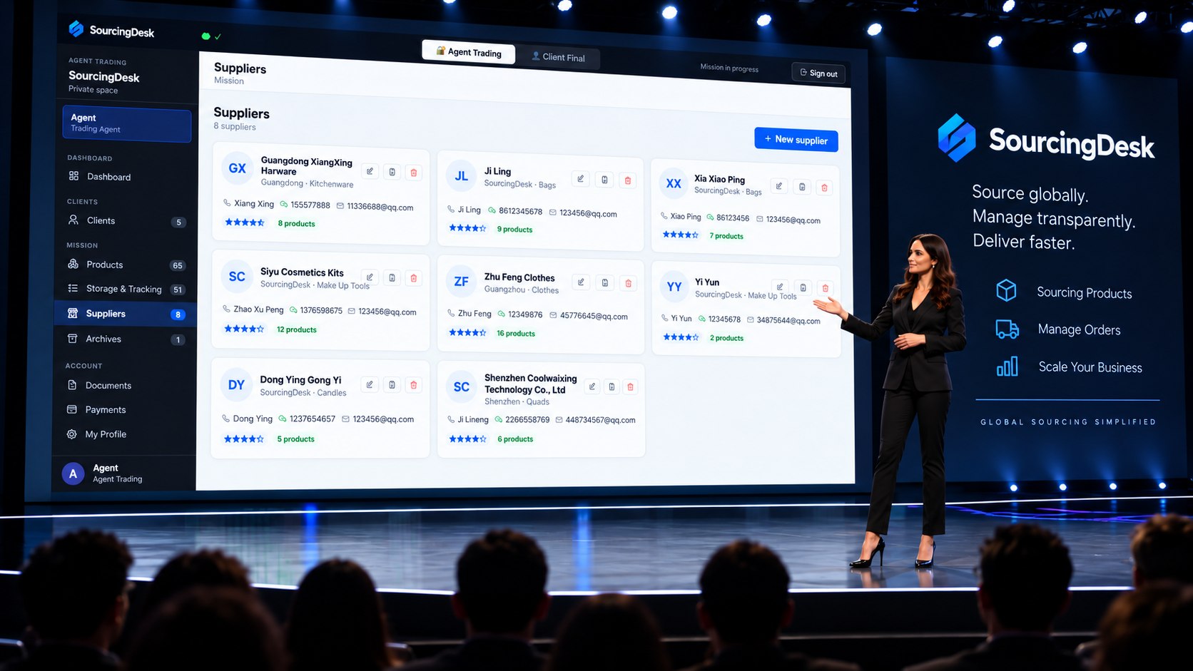 SourcingDesk — supplier network